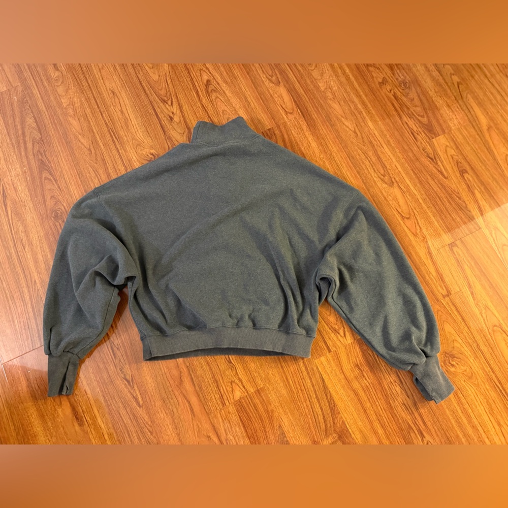 Popflex Ooey Gooey Grey Pull-On Snap Half Zip Sweatshirt - XXS/XS (runs big) - Picture 5 of 8